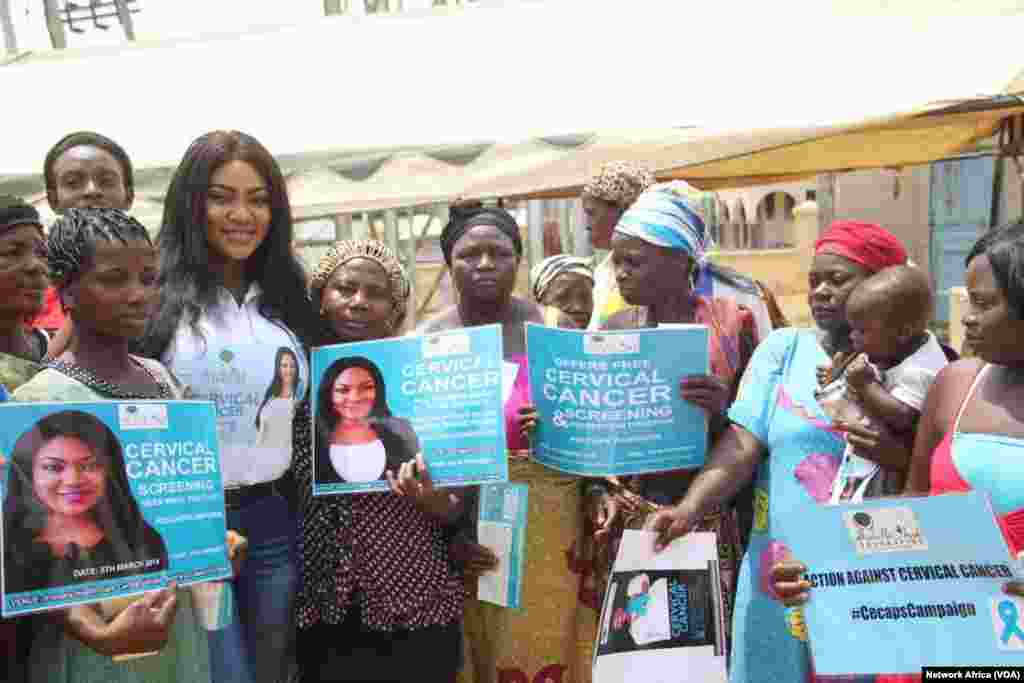 Tsohuwar Sarauniyar Kayau (MBGN), Isabella Ayuk, Ta Dauki Nauyin Yiwa Mata Gwajin CUtar Daji Kyauta A Abuja.