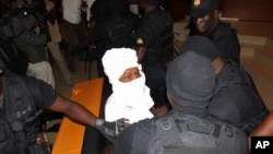 Hissène Habré au tribunal de Dakar, le 20 juillet 2015. 