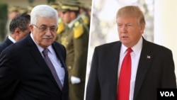 Presiden Palestina Mahmoud Abbas (kiri) dan Presiden AS Donald Trump. (Foto: dok)