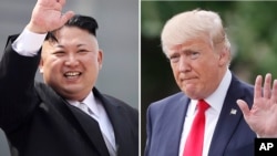 북한 김정은 국무위원장(왼쪽)과 도널드 트럼프 미국 대통령.
