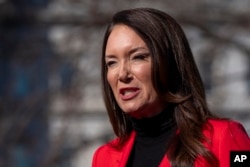 Ministarka poljoprivrede Brooke Rollins razgovara sa novinarima u Bijeloj kući, 26. februara 2025. u Washingtonu.