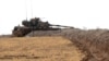 A Turkish tank is stationed near the Syrian border, in Karkamis, Turkey, Aug. 29, 2016. 