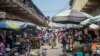 Vue générale du marché Dantokpa, l'un des plus grands marchés à ciel ouvert d'Afrique de l'Ouest, à Cotonou le 29 février 2024.