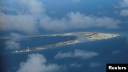 Subi Reef di Kepulauan Spratly di Laut China Selatan yang disengketakan 21 April 2017. (Foto: dok).
