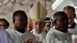 Le pape François à l'île Maurice