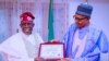FILE PHOTO: An ayyana Bola Ahmed Tinubu a matsayin wanda ya lashe zaben shugaban kasar Najeriya 