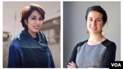 نیلوفر بیانی،‌ فعال محیط زیست (راست) و صبا کردافشاری،‌ فعال مدنی زندانی 