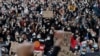 Protesters gather in Sydney, June 6, 2020, to support the cause of U.S. protests over the death of George Floyd. 
