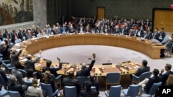 Les membres de Nations Unies lors du vote de la résolution, le 23 décembre 2016.