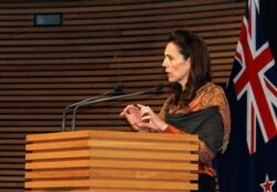 New Zealand's Prime Minister Jacinda Ardern speaks at a news conference on the coronavirus disease (COVID-19) pandemic in Wellington.