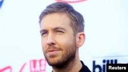 Musician Calvin Harris arrives at the 2015 Billboard Music Awards in Las Vegas, Nevada, May 17, 2015.