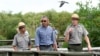President Barack Obama walks the Anhinga Trail at Everglades National Park, Florida, April 22, 2015.
