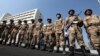 Member of the military take over security after the withdrawal of police in Port Said, 170 km (106 miles) northeast of Cairo, March 10, 2013. 
