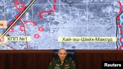 Chief of the Main Operational Directorate of the General Staff of the Russian Armed Forces Lieutenant-General Sergei Rudskoi attends a news briefing in Moscow, Russia, September 19, 2016.